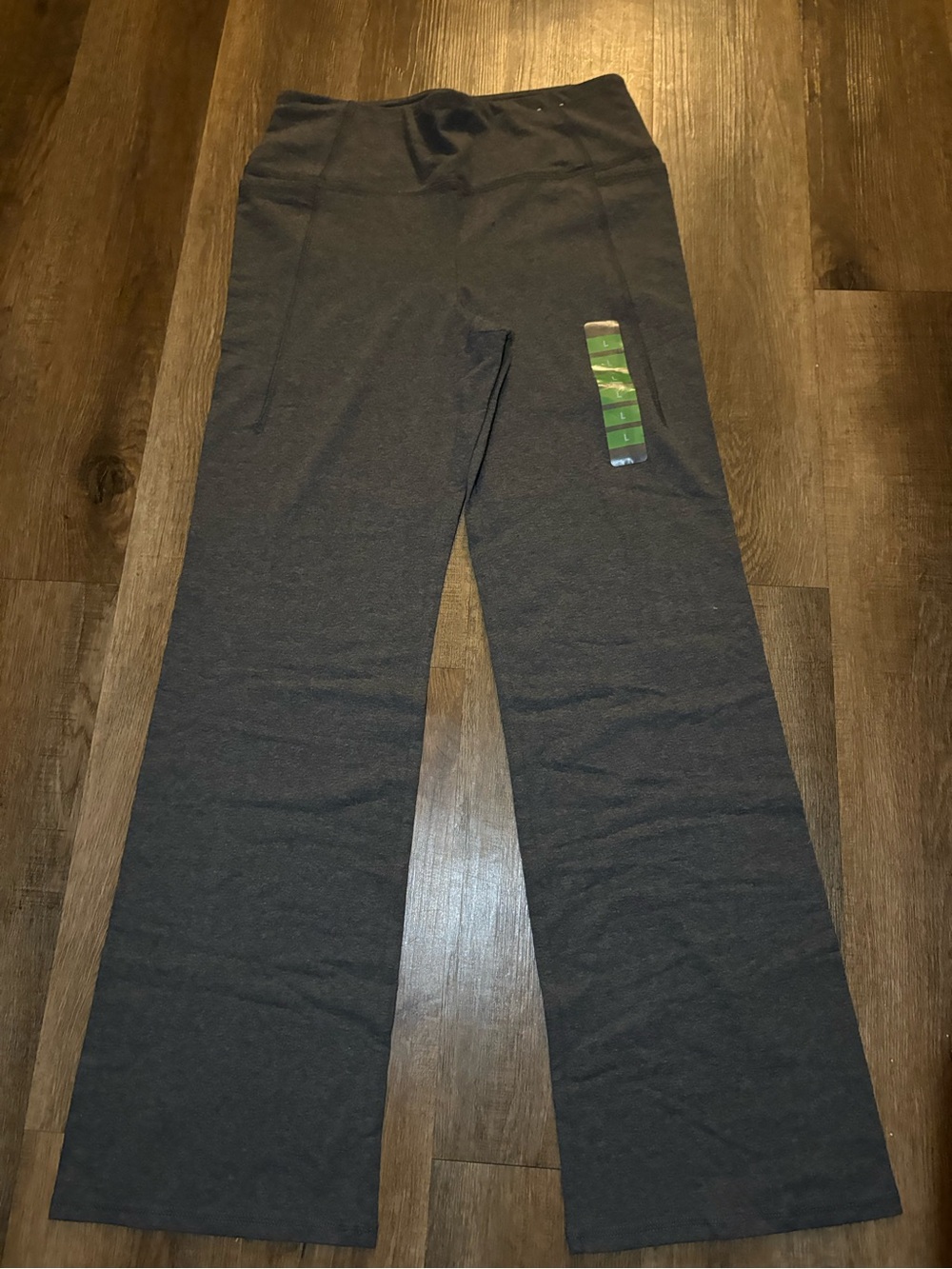 RBX Girls Charcoal Wide-Leg Leggings